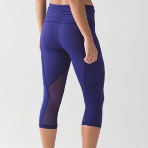 Lululemon Women’s Outrun 17” Crop Emperor Blue Luxtreme Size 8